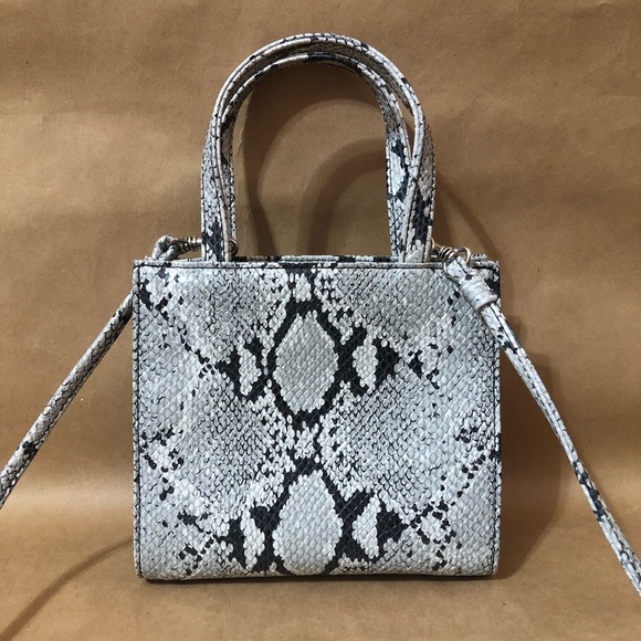 Nine West | Vintage Y2K Mini Boxy Square Crossbody Snakeskin Python Print Purse - Picture 9 of 11